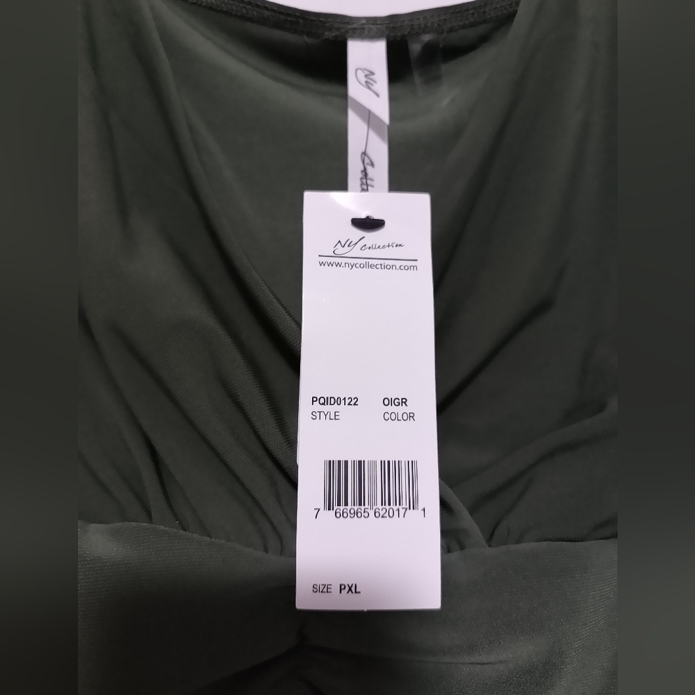 New Green Sleeveless Dress / Size XL Petite - Picture 6 of 8
